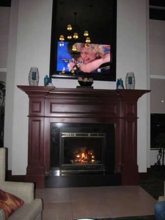 lobby fireplace Picture of Embassy Suites by Hilton embassy suites hotel