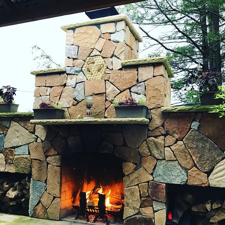 outdoor fireplace