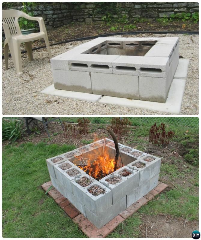 Precast Outdoor Fireplace New Diy Cinder Block Garden Projects Instructions