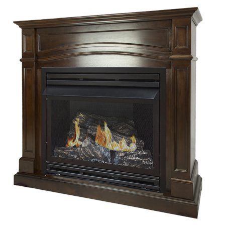 Propane Fireplace Ventless New Pleasant Hearth 46 In Natural Gas Full Size Cherry Vent Free Fireplace System 32 000 Btu