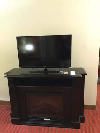 tv with fireplace