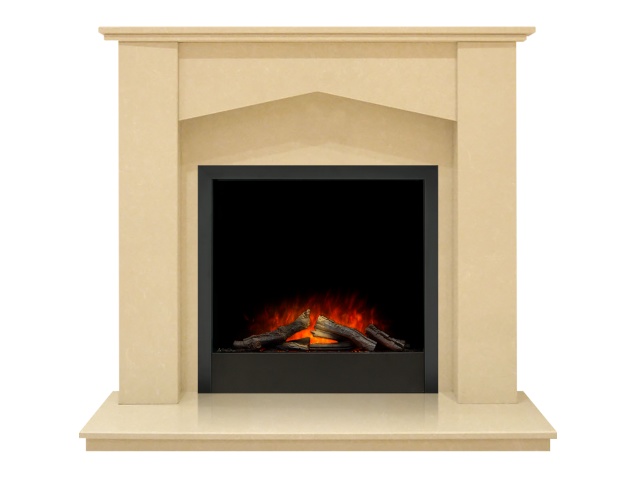 Realistic Gas Fireplace Best Of Georgia Fireplace In Beige Stone with Adam Tario Electric Fire In Black 48 Inch