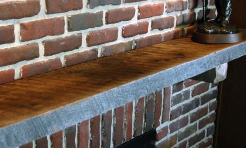 Reclaimed Fireplace Mantels Inspirational Delightful Fireplace with Brick Wall as Fire Mantel and