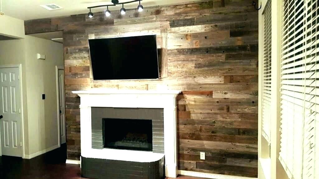 Reclaimed Wood Fireplace Wall Awesome Wood Wall Covering – sochiinnfo