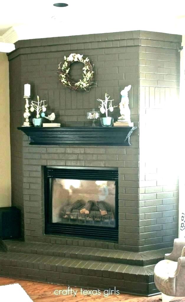 red brick fireplace decor ideas painting exciting wood mantel painted