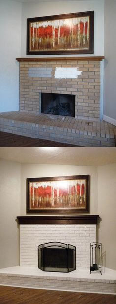 142f691be1bc92cf3f e3abe89c painted brick fireplaces fireplace brick