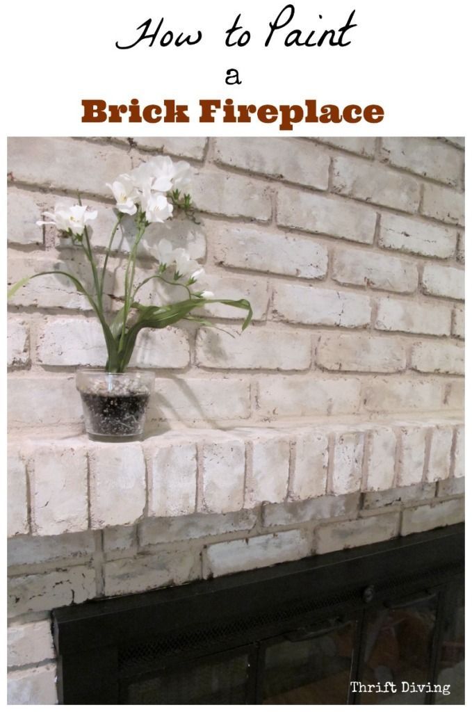 Refinish Brick Fireplace Lovely Tutorial How to Paint A Brick Fireplace with Brick Anew