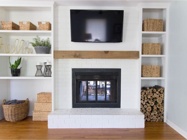 refurbished fireplaces built in shelves around shallow depth brick fireplace 1811 living of refurbished fireplaces