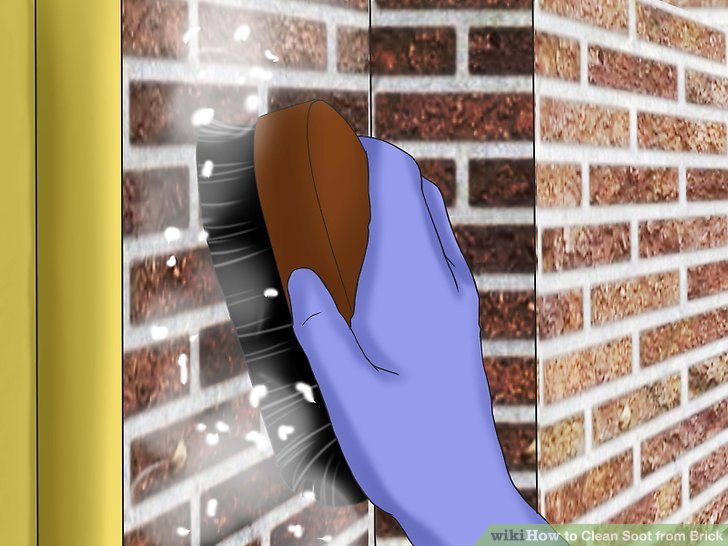 Removing soot From Fireplace Brick Unique How to Clean soot From Brick with Wikihow