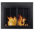 Replacing Fireplace Doors Luxury Pleasant Hearth at 1000 ascot Fireplace Glass Door Black Small