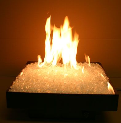 Retrofit Fireplace New White Fire Glass