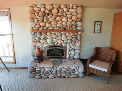 River Stone Fireplace Awesome River Stone Fireplace It Would Look so Much Better In A Log