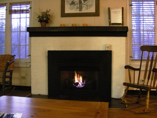 Cozy fireplace in living room Picture of Turkey Run Inn cozy fireplace in living