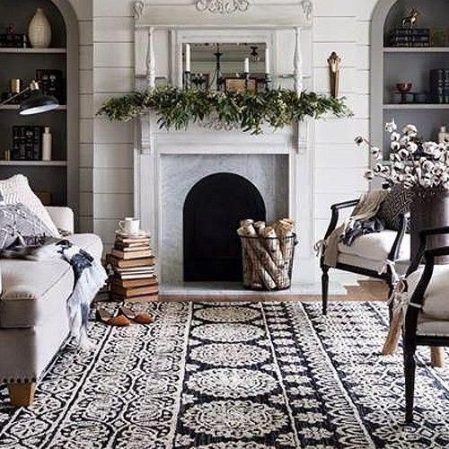 Rug In Front Of Fireplace Elegant Loloi Magnolia Home Lotus Rug Black Silver