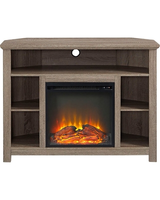 New Deal Alert Walker Edison 44 in Wood Corner Highboy walker edison 44 in wood corner highboy fireplace tv stand