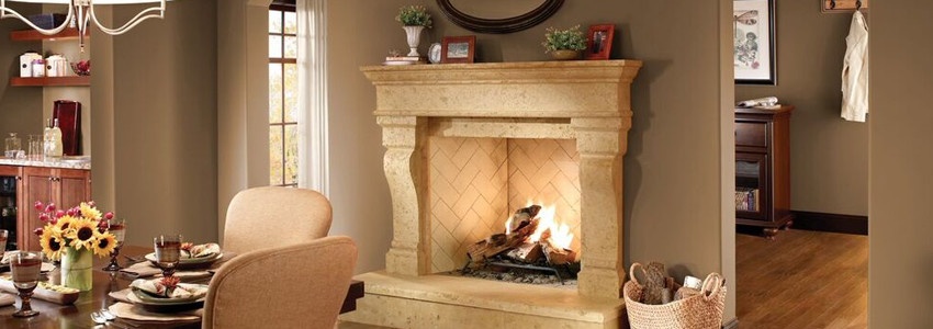 7 carved stone fireplace