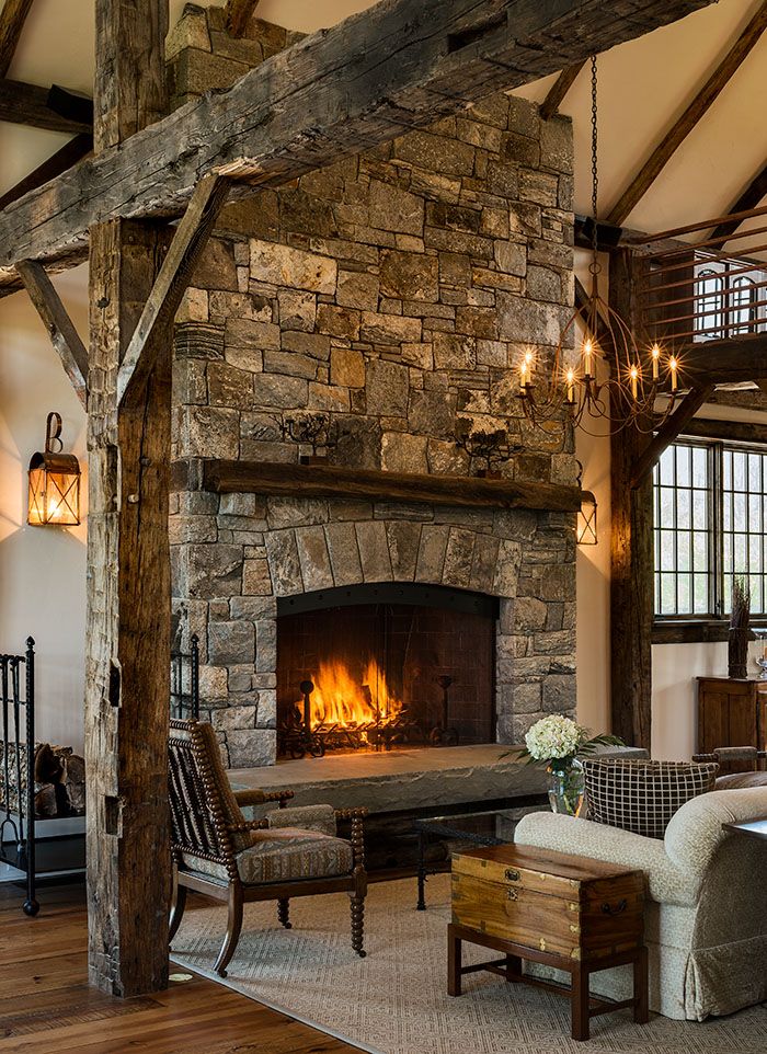 Rustic Stone Fireplace Elegant Game Room Fireplace Crisp Architects Fireplaces