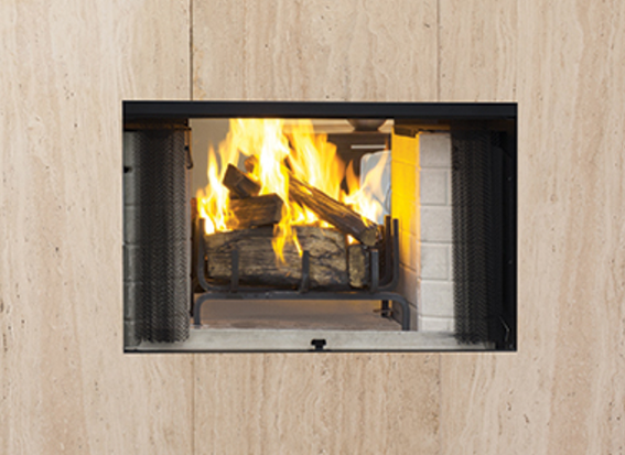 Craftsman See Through Wood Burning Fireplace