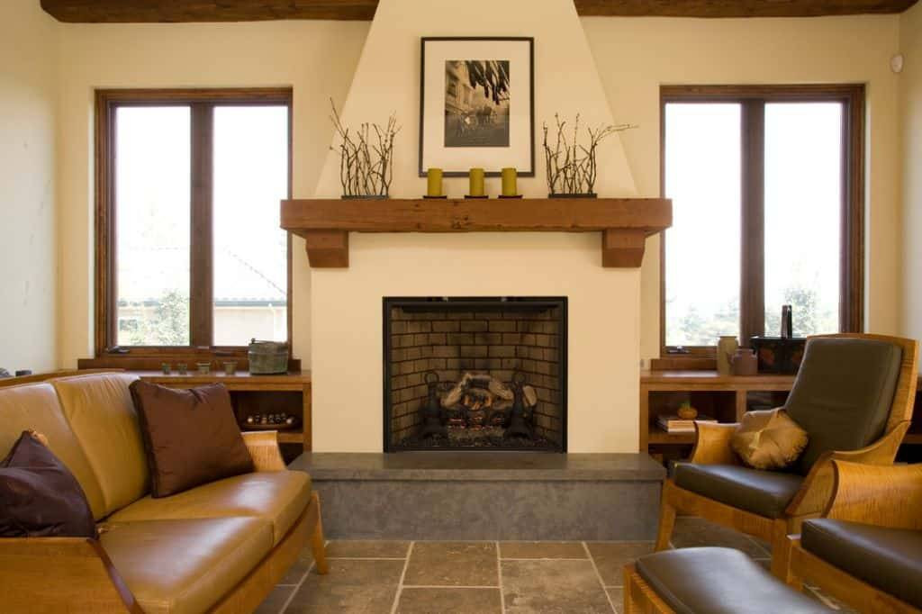 Shelves Over Fireplace New Rustic Mantel Decor