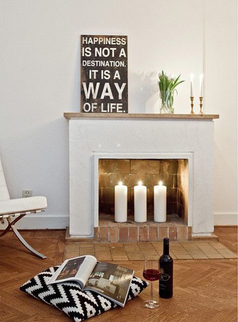 Simple Fireplace Elegant 30 Adorable Fireplace Candle Displays for Any Interior