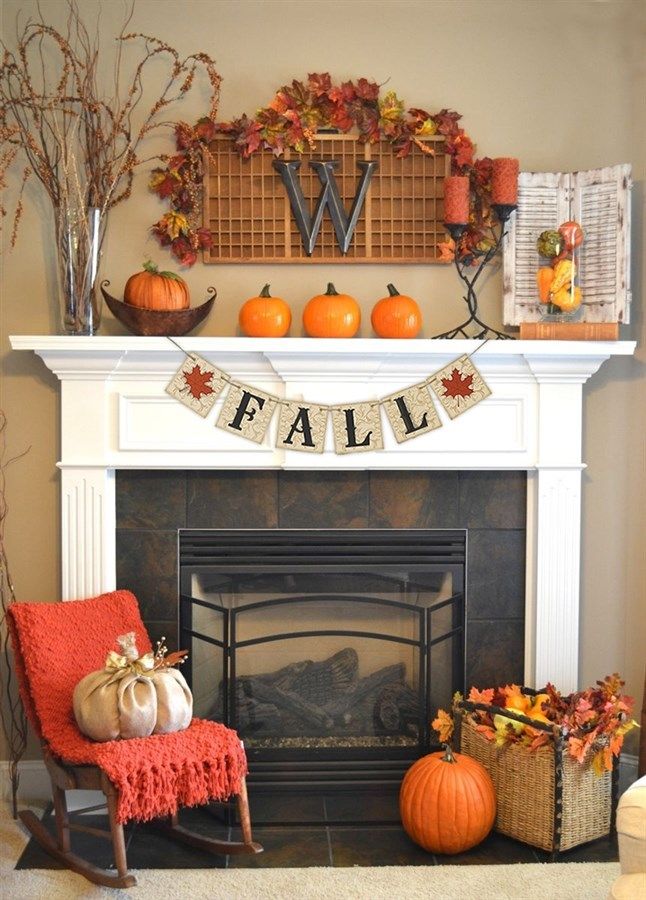 Simple Fireplace Mantels New Fall Fireplace Mantel Decorating Ideas