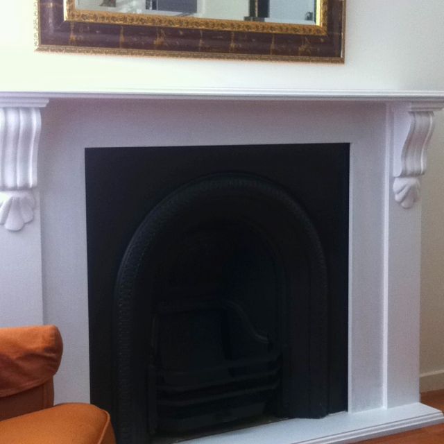 Simple fireplace mantle Home deae69a6eea bd aed