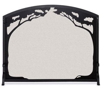 Single Panel Fireplace Screen Luxury Single Panel Grand Oak Iron Fireplace Screen