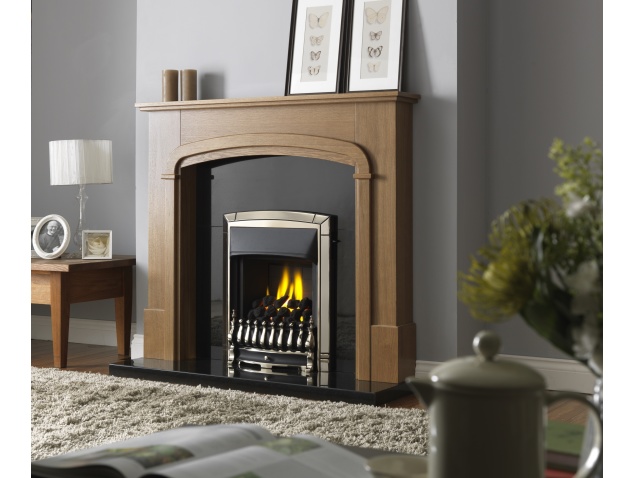 the dream slimline convector gas fire in pale gold by valor
