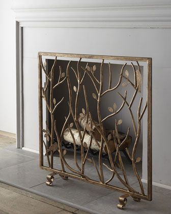 Small Fireplace Screens Fresh Bird & Branch Fireplace Screen