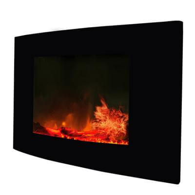 Small Wall Mount Electric Fireplace Lovely Luxo Edith Wall Mounted 50 Inch Electric Fireplace Black