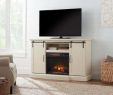 Spectrafire Electric Fireplace Tv Stand Fresh Chastain 56 In Freestanding Media Console Electric Fireplace Tv Stand with Sliding Barn Door In Ivory