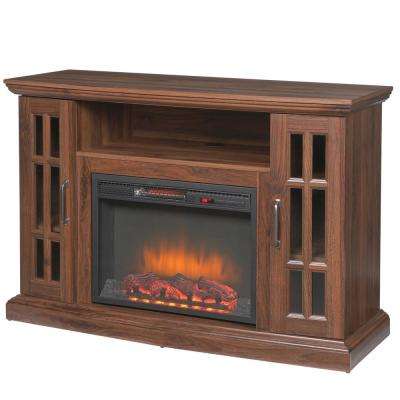 burnished walnut home decorators collection fireplace tv stands 239 118 121 y 64 400 pressed