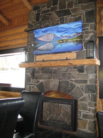 Stone and Wood Fireplace Elegant Stone Fireplace In the Restaurant fortable Chairs as