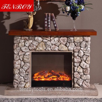 Imitation stone factory wholesale mantel wooden fireplace 350x350