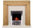 Stone Panels for Fireplace Awesome the Beaumont Fireplace In Oak & Beige Stone with Crystal Gem Gas Fire In Chrome 54 Inch