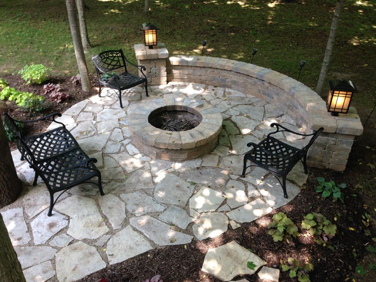 Stone Patio Fireplace Beautiful Images Of Retaining Wall with Flat Stone Patio