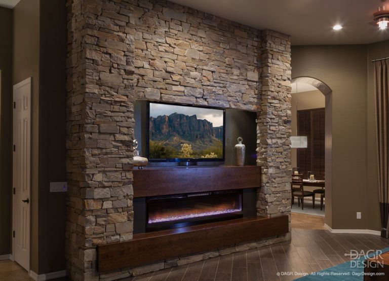Stone Wall Fireplace Ideas New Custom Home Entertainment Centers & Media Walls