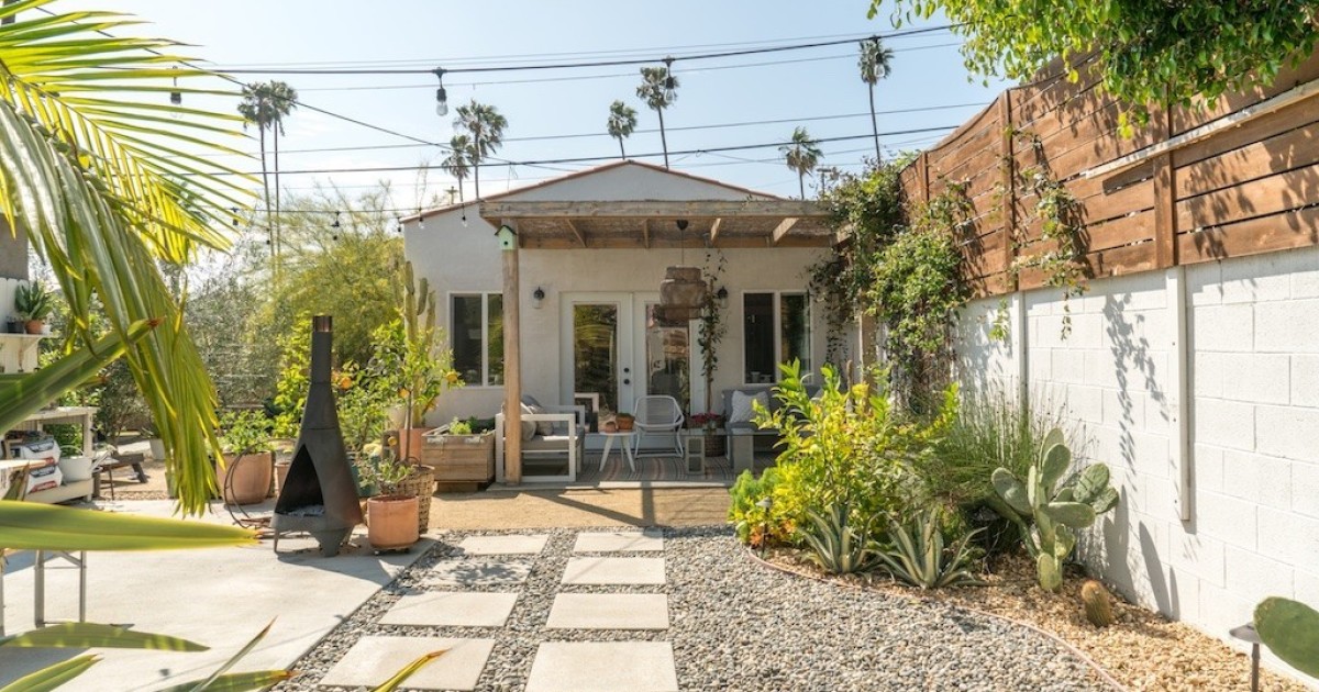 Stucco Outdoor Fireplace Fresh before & after A Boring Backyard is Transformed with