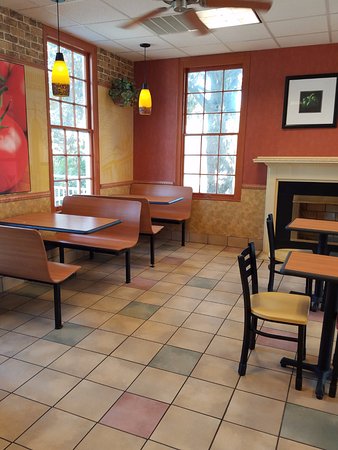 More booths near the fireplace Picture of Subway Hamilton more booths near the