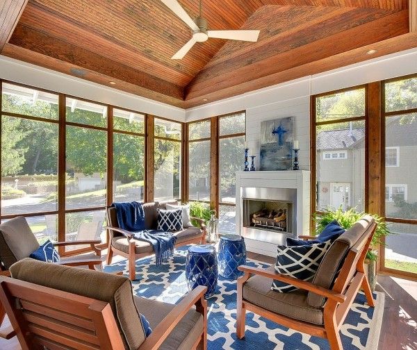 Sunroom with Fireplace Best Of 25 Cheerful and Relaxing Beach Style Sunrooms