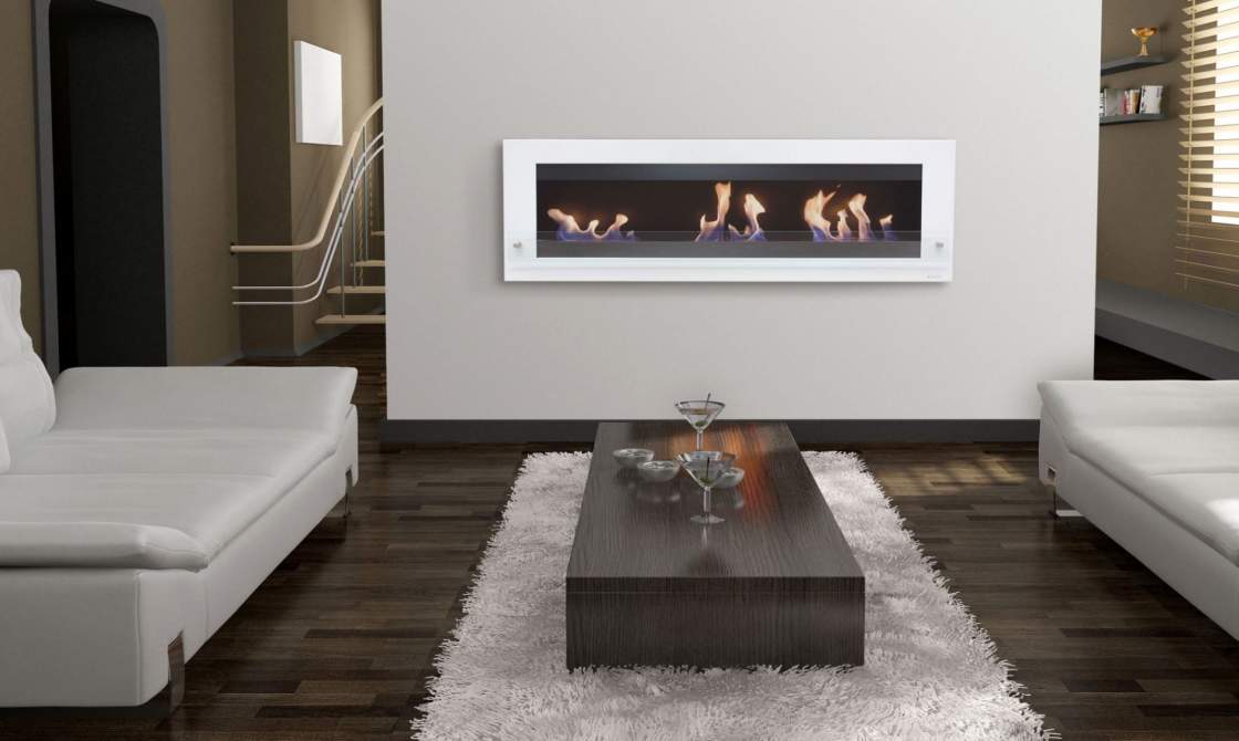 Table Fireplace Luxury Bilder Modern Wohnzimmer Elegant Couch Lila Luxus Moderne