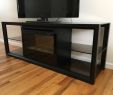 Television Stand with Fireplace Fresh Black Meat & Glass Tv Stand W Electric Heat Fireplace