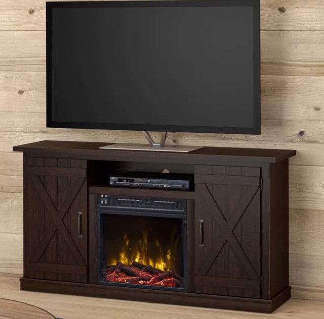 Rustic Fireplace TV Stand Storage LED Insert Media Console df410d54ad f3beb88d9b4