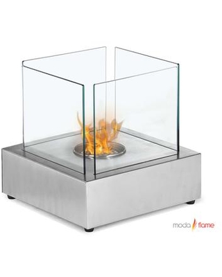 toro gf ss table top ethanol fireplace with 3 000 btu 430 stainless steel 0 7l cylinder cup burner and approximately 4 6 hours of burn time in