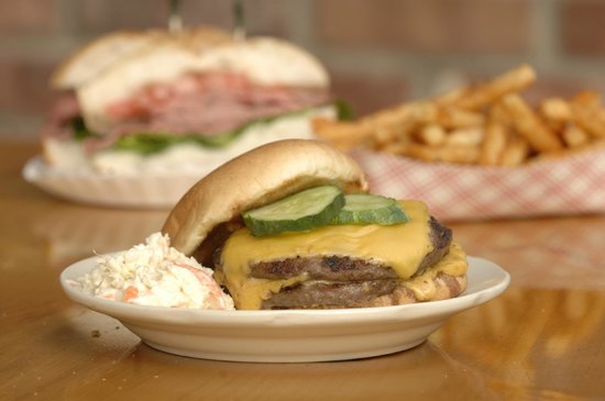 Double Cheeseburger with Pickles Picture of Fireplace fireplace restaurant