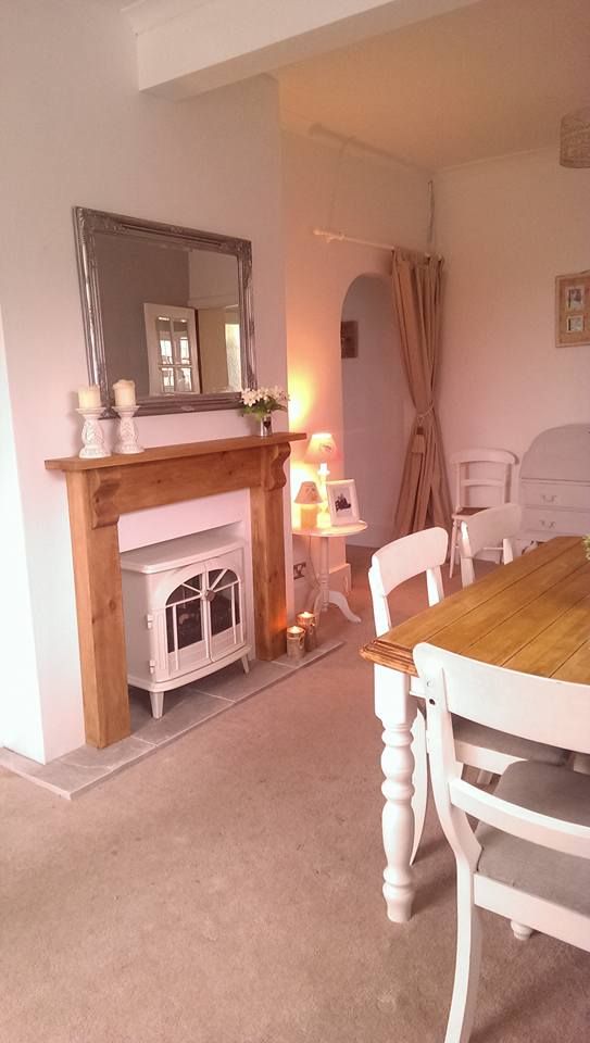 My dining room with my lovely cream electric log burner a6900d4acc24b1c b2d6c14ef85e