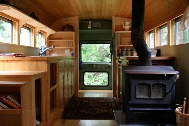 Travel Trailer with Fireplace Inspirational Old School Bus Turned Into A Tiny House Tiny House