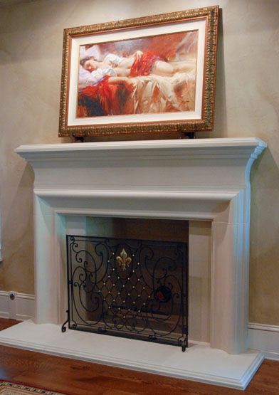 Travertine Fireplace Surround Elegant Clermont Fireplace Mantel Cast Stone