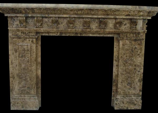 indoor natural stone fireplaces emperador fire surround 2800 kg m3 hand making