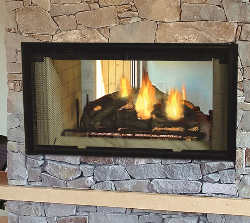 Tri Fold Fireplace Screen Lovely Majestic Wood Fireplace See Thru 36 Inch